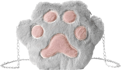 Cute Crossbody Bags for Women Chain Shoulder Bag Small Cell Phone Bag Plush Cat Paw Coin Purse for Womens & Girls : Clothing, Shoes & Jewelry