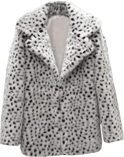 Faux Fur Coat for Women Fashion Casual Warm Winter Long Lapel Leopard Outwear Jacket White Faux Fur Coat Trench 3X-Large White