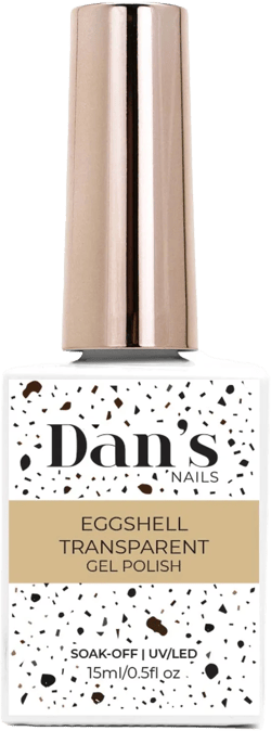 Dan's Nails 15ml - EggShell Clear Gel Nail Polish for Nail Salon Manicure or at Home DIY Nail Art Designs, Quail Egg Gel Black Spot Effect Finish