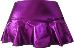 Short Mini Skirts for Women Trendy High Waisted Leather Pleated Solid Ruffle Skirt Sparkly Skirt for Women Small Purple