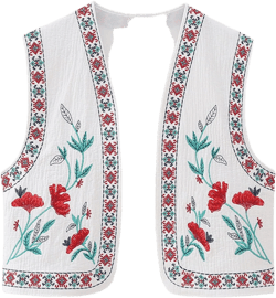 Yimoon Women's Vintage Floral Embroidery Vest Casual Open Front Sleeveless Cardigan Waistcoat