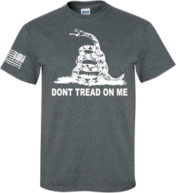 Patriot Apparel Original DTOM Orig Don't Tread On Me T-Shirt Tee Graphic 4X-Large Dark Heather