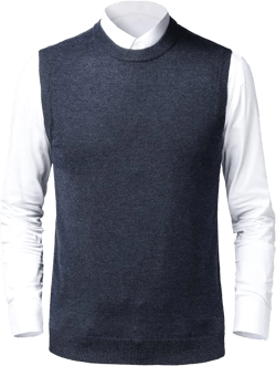 Men's Sleeveless Sweater Vest Classic V-Neck Knitwear Wool Blend Knitted Pullover Plain Autumn Winter Warm Tank Top X-Large B-dark Grey
