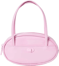 Faux Patent Leather Clutch Bag