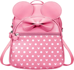 Voikukka Cute Girls Mini Mouse Backpacks for Kids Backpack Purse Pink Toddler Backpacks Small Travel Kid Daypack Women Convertible Shoulder Bag Bowknot Little Girls Children Preschool Backpack