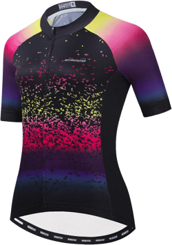 JPOJPO Women's Cycling Jersey Short Sleeve Bike Clothing Shirt with 3 Pockets Breathable Reflective Tops Cf2379 Small