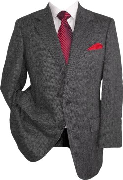 HUUTOE Mens Tweed Jacket Dark Grey Tweed Blazer Men Christmas Mens Blazer 2023 2 Button Suit Jacket Winter Sports Coat XXS