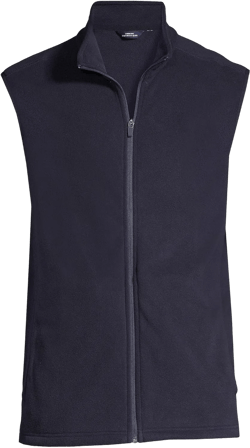 Lands' End Men's Thermacheck 100 Fleece Vest Medium True Navy