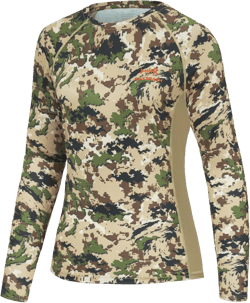 BASSDASH Women’s Camo Hunting Shirt Long Sleeve UPF 50+ Sun Protection Performance Tee Fishing Hiking X-Small Highland