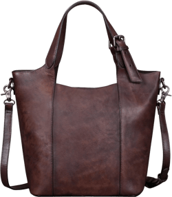 Genuine Leather Handbag for Women Vintage Handmade Shoulder Bag Purse Tote Cowhide Satchel Crossbody Top-Handle Bag Coffee