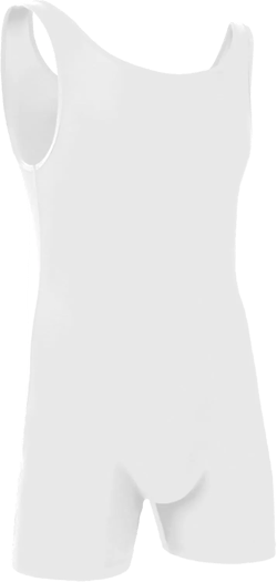 CHICTRY Men's One Piece Sleeveless Leotard Tanks Bodysuit Workout Fitness Wrestling Singlets Shorts Jumpsuit White Large