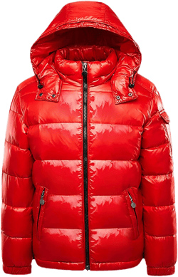 Men's Down Puffer Jacket Lightweight Winter Coats Warm Quilted Bubble Padded Hood Coat Waterproof Puffer Jacket Small Red