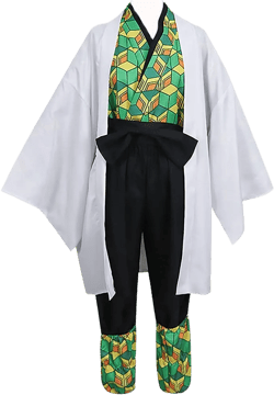 Tkieio Kochou Cosplay Costume Kochou Outfit Cosplay Kimono Outfit Uniform Costume Role Play Full Set Green 130cm/51.1in