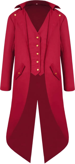 Men's Victorian Tailcoat Steampunk Jacket Showman Costume for Halloween Renaissance Festival St. Patrick