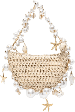 SpeesY Pearl Woven Women's Bag Handbag Beach Bag Female Shoulder Messenger Bag