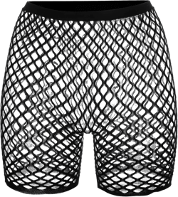 Lunedear Womens Sexy Fishnet Mesh Biker Short Black High Waist Swimsuits Bikini Bottom Cover up Shorts at Amazon Women’s Clothing store
