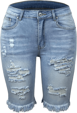 Women's Denim Shorts High Rise Bermuda Jean Shorts Distressed Summer Jeans Cut Off Cute Jean Shorts A2 XX-Large