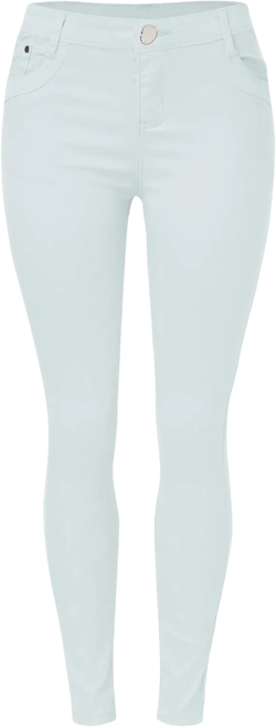 High Waisted Stretchy Skinny Jeans for Women Casual Solid Color Slim Fit Jeggings Denim Pants Trousers with Pockets