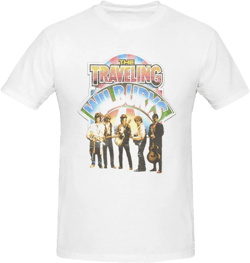 Men's T Shirt Cotton Crewneck Basic Short Sleeve Tee Loose Fit Casual Shirts Black Large Band_3