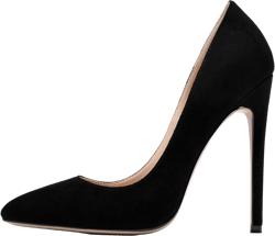 Mettesally Women's High Heel Pumps Pointed Toe Stiletto Heels Slip On Office Party Dress Shoes 8 Black Suede