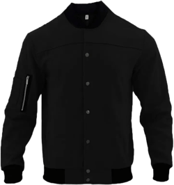 Kinghua Suede Jackets for Men Bomber Jacket Casual Lightweight Button Up Letterman Jacket Coat Black Large