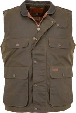 Outback Trading Company Men's 2153 Overlander Waterproof Breathable Cotton Oilskin Outdoor Vest 3X-Large Bronze