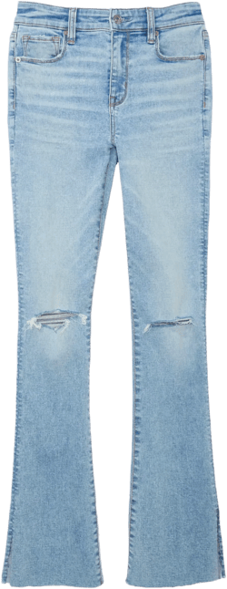 AE Next Level High-Waisted Ripped Skinny Kick Jean