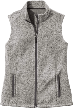 Joe's USA Ladies Sweater Fleece Vest in Sizes XS-4XL 4X-Large Grey Heather