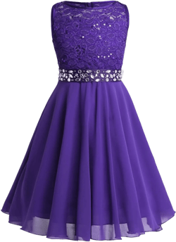 Flower Girl Sequin Lace Chiffon Sleeveless Wedding Party Dresses Bridesmaid Birthday Pageant Ball Gown