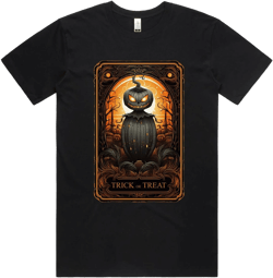 Trick or Treat Tshirt, Halloween, Organic Cotton Graphic Tee