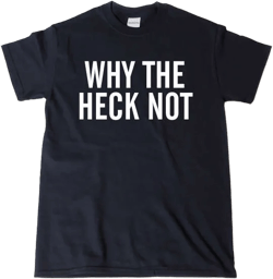 Why The Heck Not T-shirt Funny Attitude Hipster Sarcastic Tee Shirt Hilarious