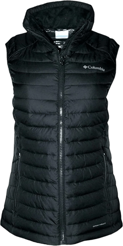 Columbia Women's White Out Puffer Omni Heat Full Zip Insulated Vest (1X, Black)