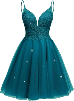 Lace Homecoming Dresses Sparkly 2022 Tulle V Neck Prom Dresses Short Party Dance Dress