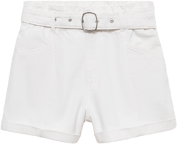 Denim shorts with belt