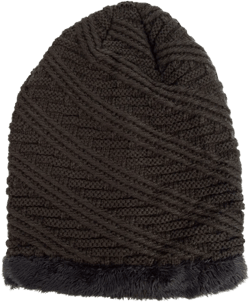 Charcoal Slouchy Oversized 100% Acrylic Knitted Baggy Winter Beanie Hat for Men, Women Fall Hat