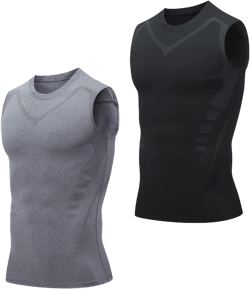 LELEBEAR Ionic Shaping Vest, New Version Ionic Shaping Vest, Body Shaper Slimming Tummy Vest, Compression Shirt Tank Top