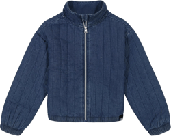 Calvin Klein Girls' Basic Jean Jacket, Stretch Denim with Button Closure, Casual Style 12-14 Indigo Padded