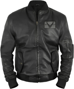 F&F: Men's Classic Veterans Aviator Pilot MA-1 USAF Black Premium Genuine Lambskin Leather Bomber flight Jacket MA-1 3X-Large