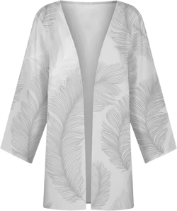 Lightweight Cardigan for Women Summer Casual Beach Cover Up Tops Open Front 3/4 Sleeve Kimono Cardigan Printed Blouse