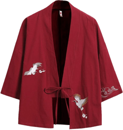 Seidarise Men's Kimono Traditional Japanese Clothing Male Cardigan Noragi Jacket Yukata Coat Haori at Amazon Men’s Clothing store
