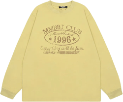 Men Long Sleeve Shirt Long Sleeve Bottoming T-shirt Men's and Women's American Retro Long Sleeve T-shirt