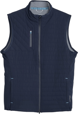 PUMA Men's Scotia Quilted Vest Medium Navy Blazer-deep Div