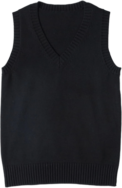 ZUEVI Women's Sweater Vest Classic V Neck Uniform Pullover Knitwear Tops Sleeveless Knitted Sweaters Vests Medium Black