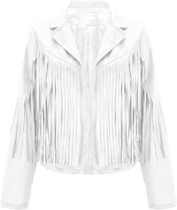 Women's Fringe Faux Suede Leather Jackets Tassel Cropped Coats Western Cowboy Jacket Outerwear Hippie Concert Outfits