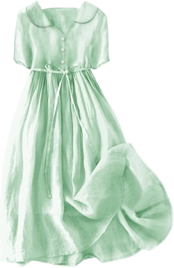 Women's Casual Art Floral Print Button Midi Cotton Linen Loose Dress Drawstring Tunic Flowy Lightweight Pleated Dress