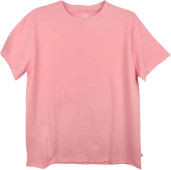 HonestBaby Short Sleeve Easy T-Shirts Crew Neck Tees Comfy Fit 100% Organic Cotton for Men Pink Blush Large
