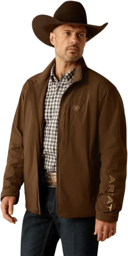 ARIAT Men's Pioneer Stretch Shell Jacket Medium Brown