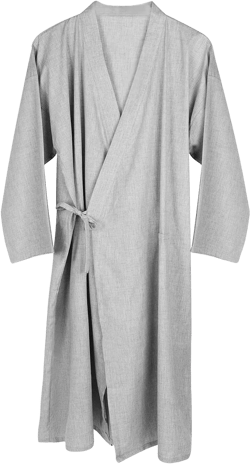 Cotton Yukata Kimono Robe Waffle Japanese Bathrobe Pajamas Lightweight Sleepwear Nightgown Spa & Bath Robes Large Light Grey