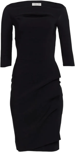 Kate Boatneck Sheath Dress - Black