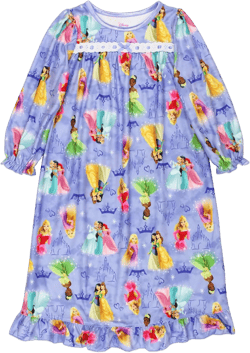 Disney Princess Toddler Girls Granny Gown Nightgown 10 Purple